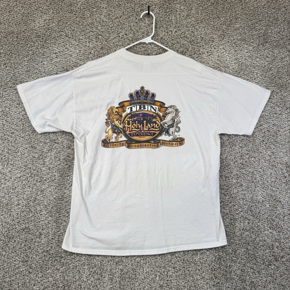 Vintage Holy Land Experience Shirt Mens XL White Orlando Graphic Tee Hanes Beefy - Picture 2 of 16